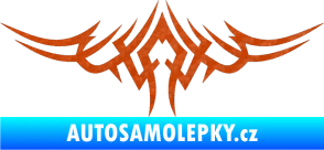 Samolepka Tetování 019 3D karbon oranžový