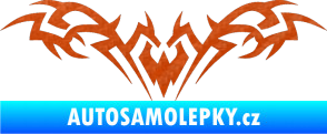 Samolepka Tetování 020 3D karbon oranžový