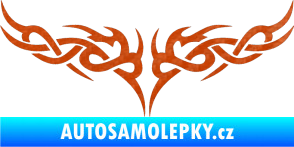 Samolepka Tetování 023 3D karbon oranžový