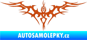 Samolepka Tetování 024 3D karbon oranžový