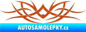 Samolepka Tetování 025 3D karbon oranžový