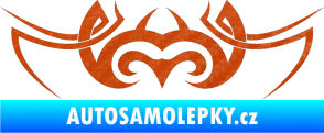 Samolepka Tetování 026 3D karbon oranžový