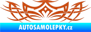 Samolepka Tetování 027 3D karbon oranžový