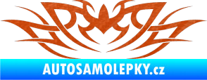 Samolepka Tetování 031 3D karbon oranžový