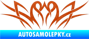 Samolepka Tetování 032 3D karbon oranžový