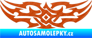 Samolepka Tetování 037 3D karbon oranžový