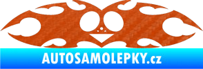 Samolepka Tetování 038 3D karbon oranžový