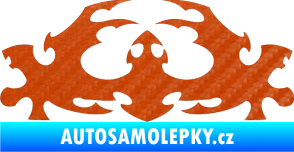 Samolepka Tetování 039 3D karbon oranžový