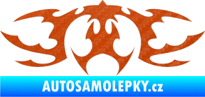 Samolepka Tetování 041 3D karbon oranžový