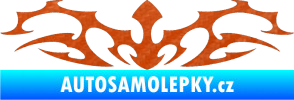 Samolepka Tetování 043 3D karbon oranžový