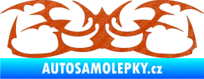 Samolepka Tetování 044 3D karbon oranžový