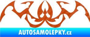 Samolepka Tetování 045 3D karbon oranžový