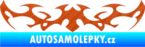 Samolepka Tetování 046 3D karbon oranžový