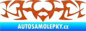 Samolepka Tetování 047 3D karbon oranžový