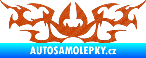 Samolepka Tetování 048 3D karbon oranžový