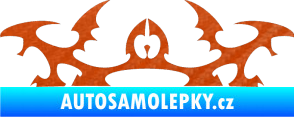 Samolepka Tetování 050 3D karbon oranžový