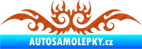 Samolepka Tetování 052 3D karbon oranžový