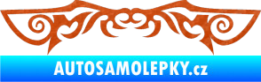 Samolepka Tetování 054 3D karbon oranžový