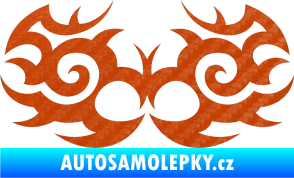 Samolepka Tetování 056 3D karbon oranžový