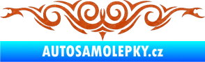 Samolepka Tetování 057 3D karbon oranžový