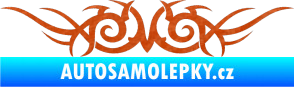 Samolepka Tetování 058 3D karbon oranžový