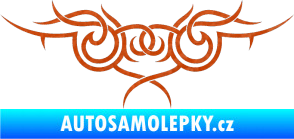Samolepka Tetování 059 3D karbon oranžový