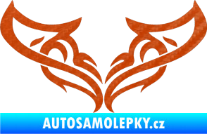 Samolepka Tetování 063 3D karbon oranžový