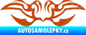 Samolepka Tetování 066 3D karbon oranžový