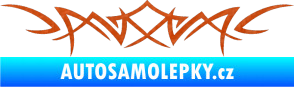 Samolepka Tetování 068 3D karbon oranžový