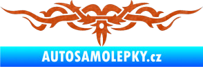 Samolepka Tetování 069 3D karbon oranžový