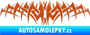 Samolepka Tetování 075 3D karbon oranžový