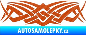 Samolepka Tetování 076 3D karbon oranžový