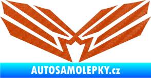 Samolepka Tetování 077 3D karbon oranžový