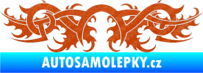 Samolepka Tetování 079 3D karbon oranžový