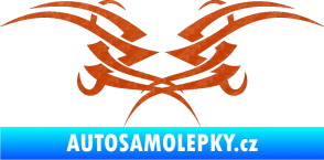 Samolepka Tetování 082 3D karbon oranžový