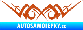 Samolepka Tetování 084 3D karbon oranžový