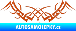 Samolepka Tetování 087 3D karbon oranžový
