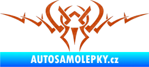 Samolepka Tetování 088 3D karbon oranžový