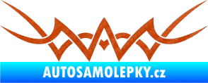 Samolepka Tetování 093 3D karbon oranžový