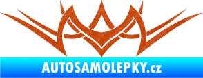 Samolepka Tetování 094 3D karbon oranžový