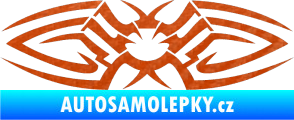 Samolepka Tetování 095 3D karbon oranžový