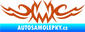 Samolepka Tetování 096 3D karbon oranžový