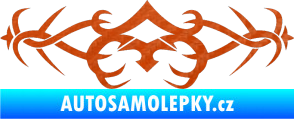 Samolepka Tetování 099 3D karbon oranžový