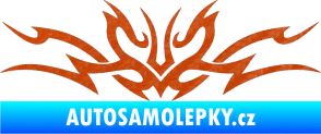 Samolepka Tetování 102 3D karbon oranžový