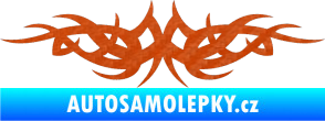 Samolepka Tetování 108 3D karbon oranžový