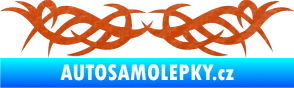 Samolepka Tetování 109 3D karbon oranžový