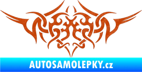 Samolepka Tetování 112 3D karbon oranžový