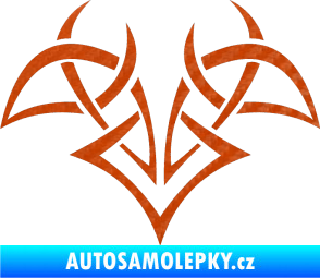 Samolepka Tetování 124 3D karbon oranžový
