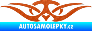 Samolepka Tetování 128 3D karbon oranžový