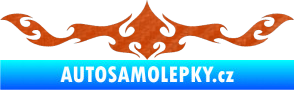Samolepka Tetování 132 3D karbon oranžový